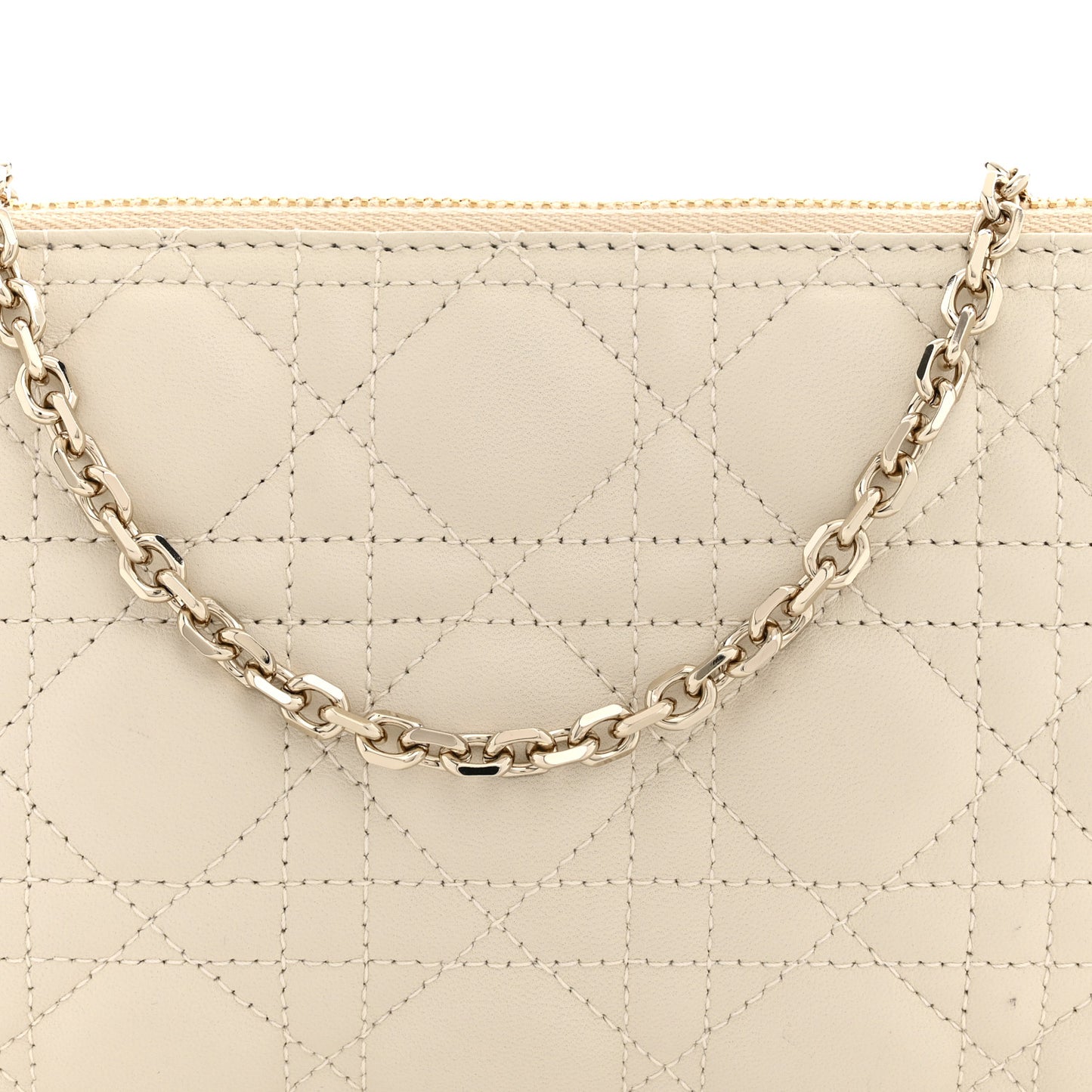 Lambskin Cannage Dior Club Bag  Dusty Ivory
