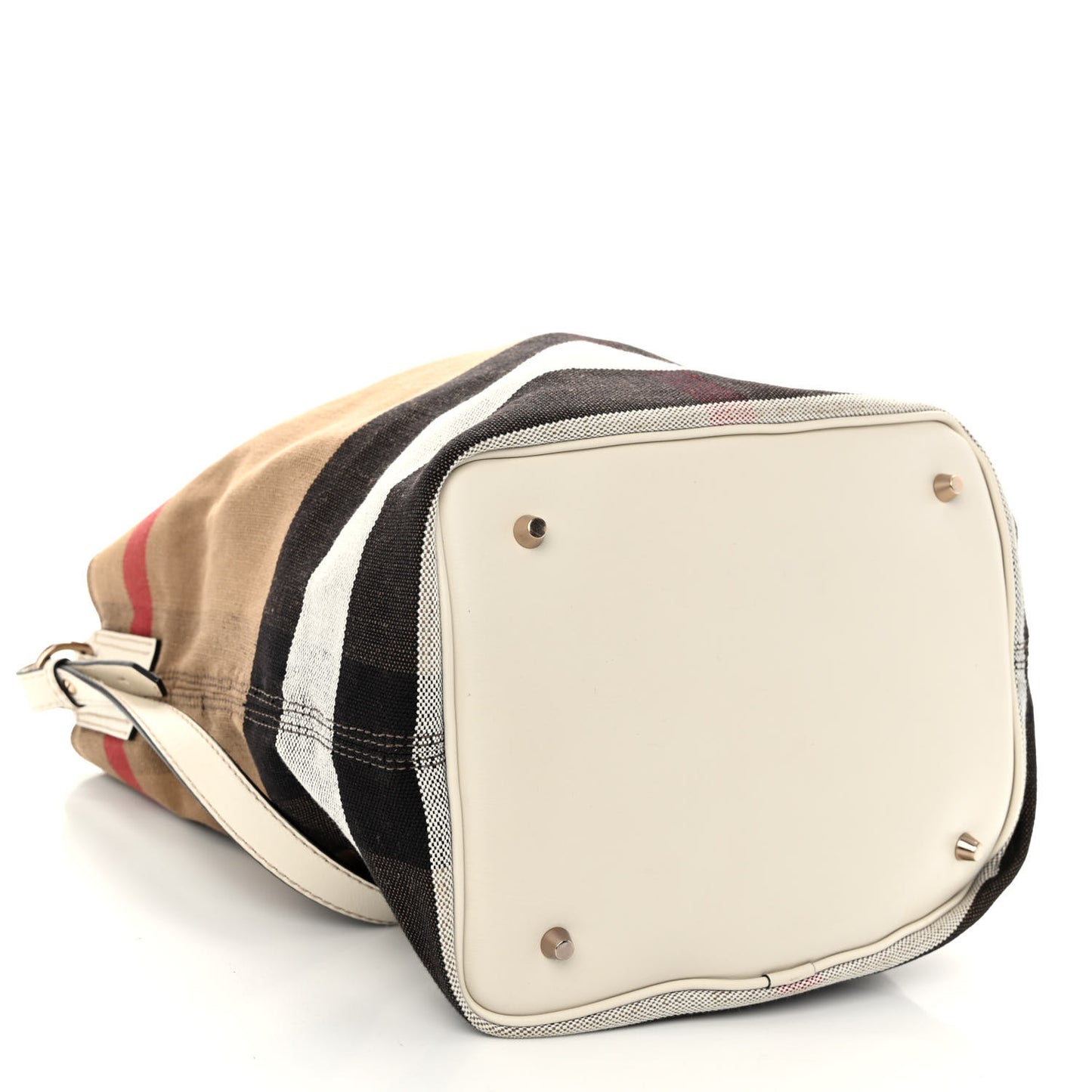 Canvas Mega Check Medium Ashby Hobo White