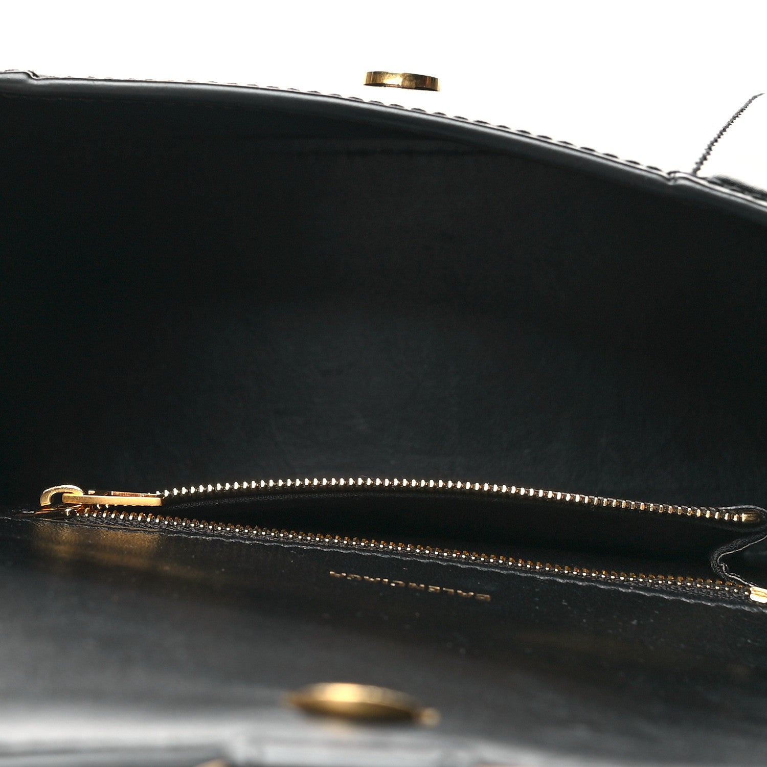 Balenciaga Shiny Box Calfskin Small Hourglass Top Handle Bag Black 5 of 11