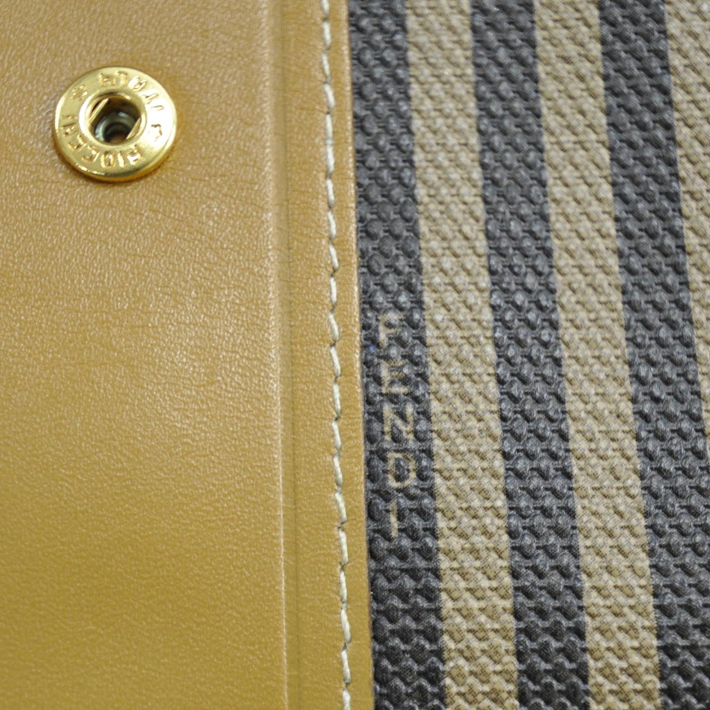 Vintage Canvas Striped Coin Pouch Key Case