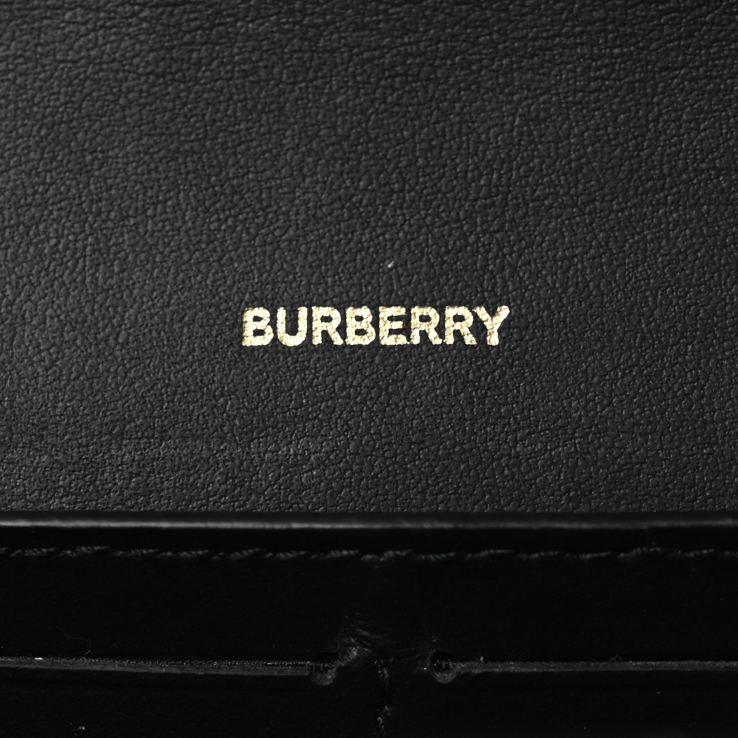 Calfskin Vintage Check Hannah Wallet with Detachable Strap Black