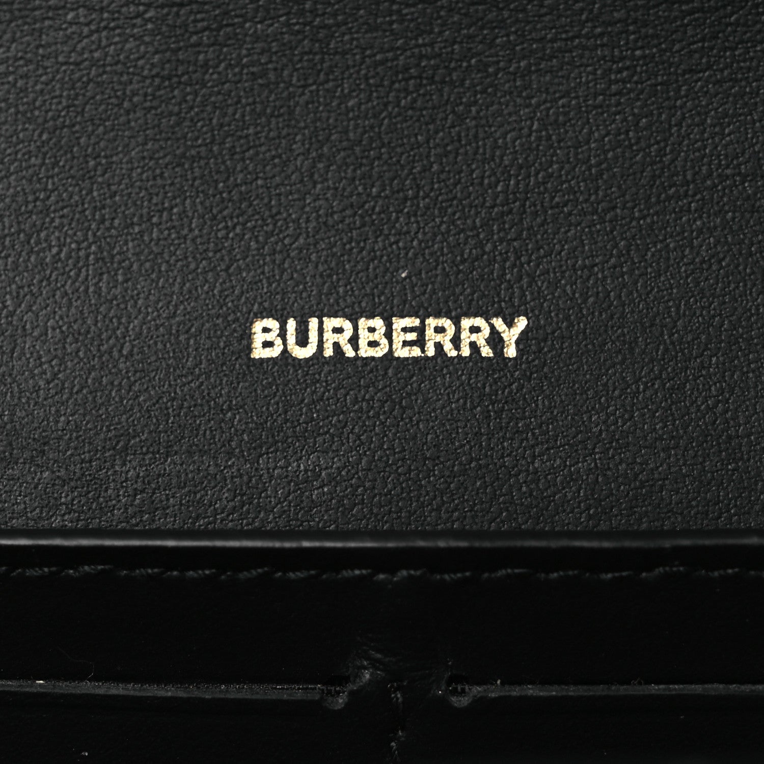 Burberry Calfskin Vintage Check Hannah Wallet with Detachable Strap Black 6 of 13