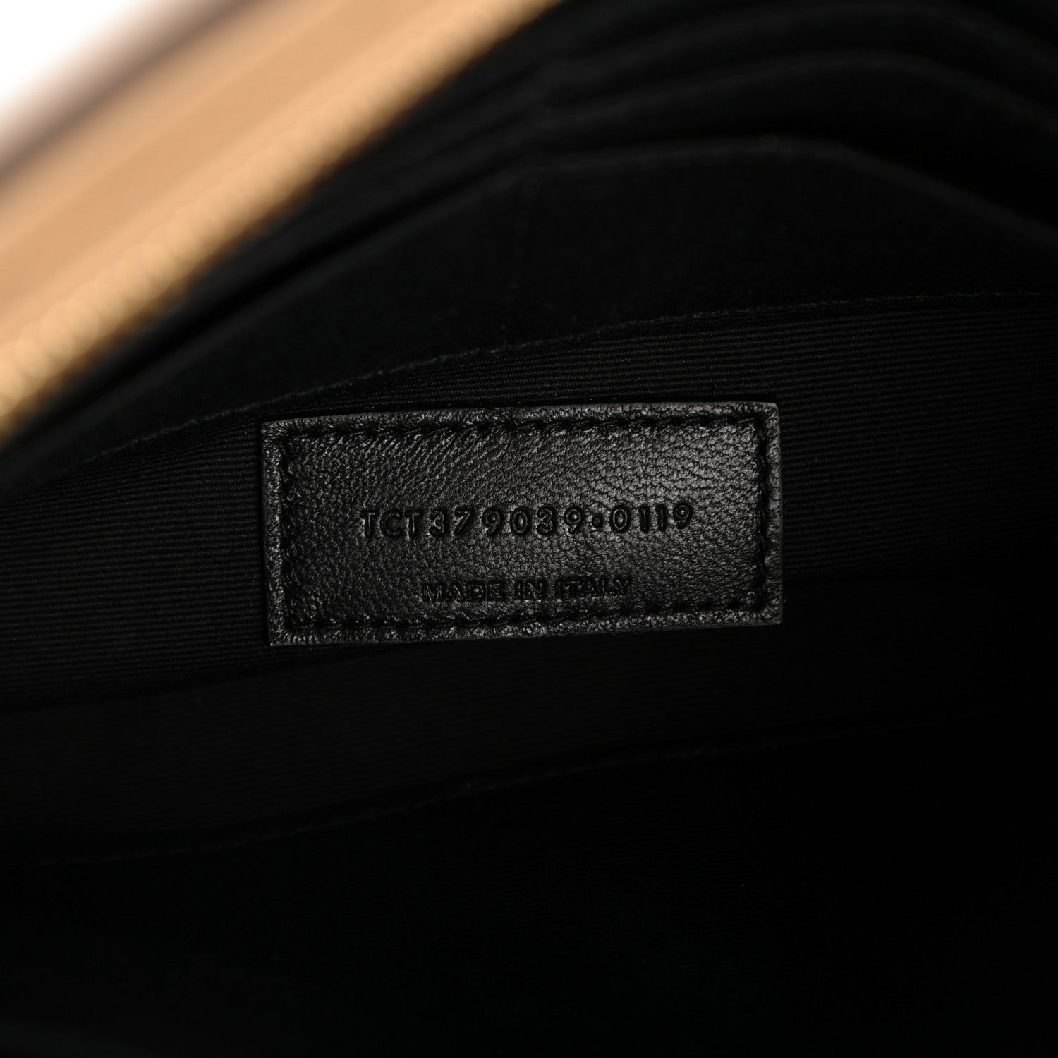 Saint Laurent Calfskin Matelasse Chevron Monogram A5 Wristlet Dune 7 of 8