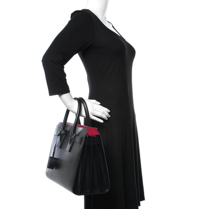 Saint Laurent Calfskin Small Sac De Jour Black Fuchsia 3 of 15