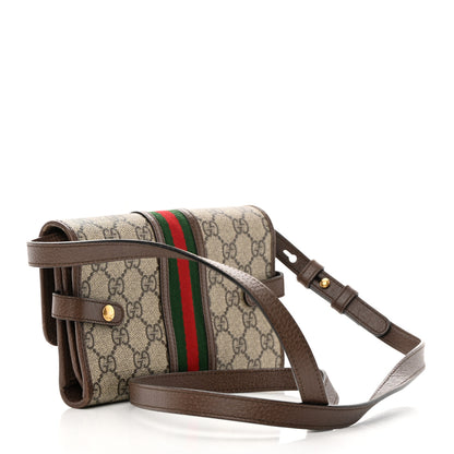 Gucci GG Supreme Monogram Web Ophidia Crossbody Wallet Beige New Acero 3 of 16