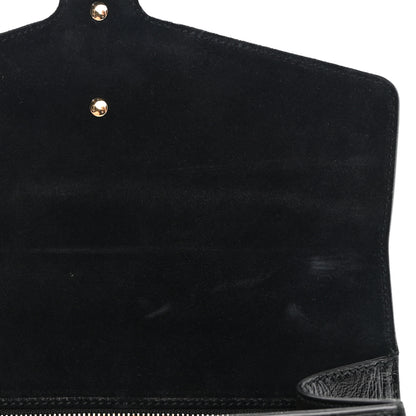 Gucci Calfskin Embroidered Small Sylvie Shoulder Bag Black 11 of 15