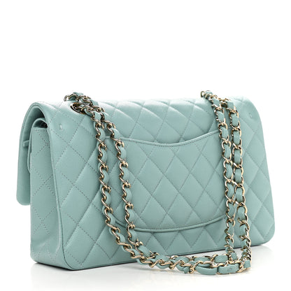 Chanel Caviar Quilted Medium Double Flap Light Blue 3 of 10