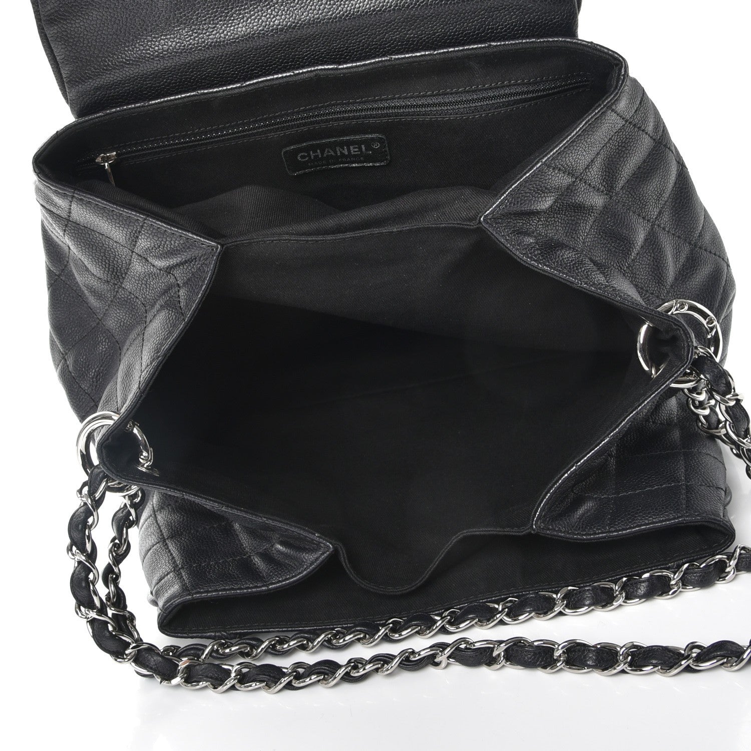Chanel Caviar Quilted Timeless Accordion Flap Black 6 of 8