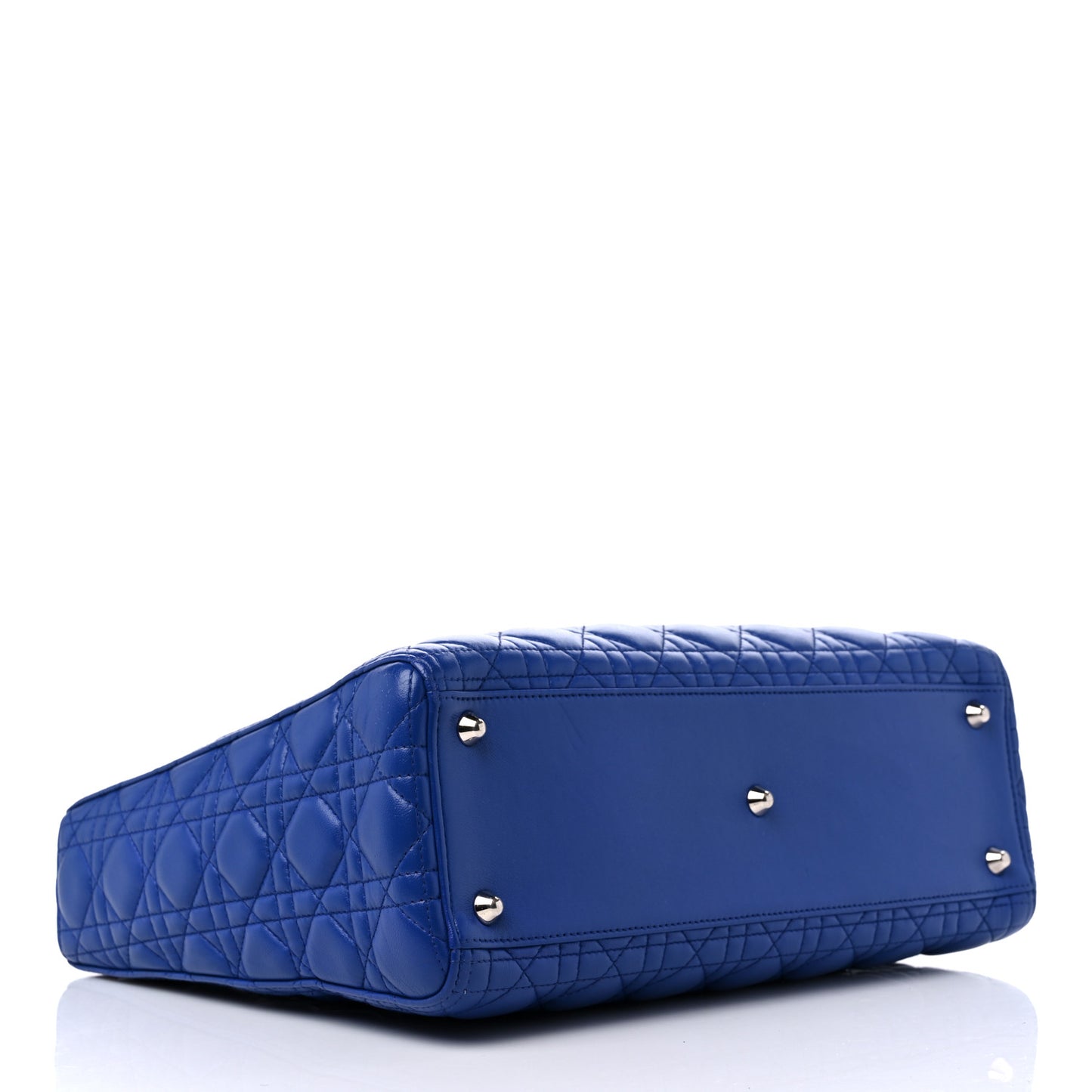 Lambskin Cannage Large Lady Dior Blue