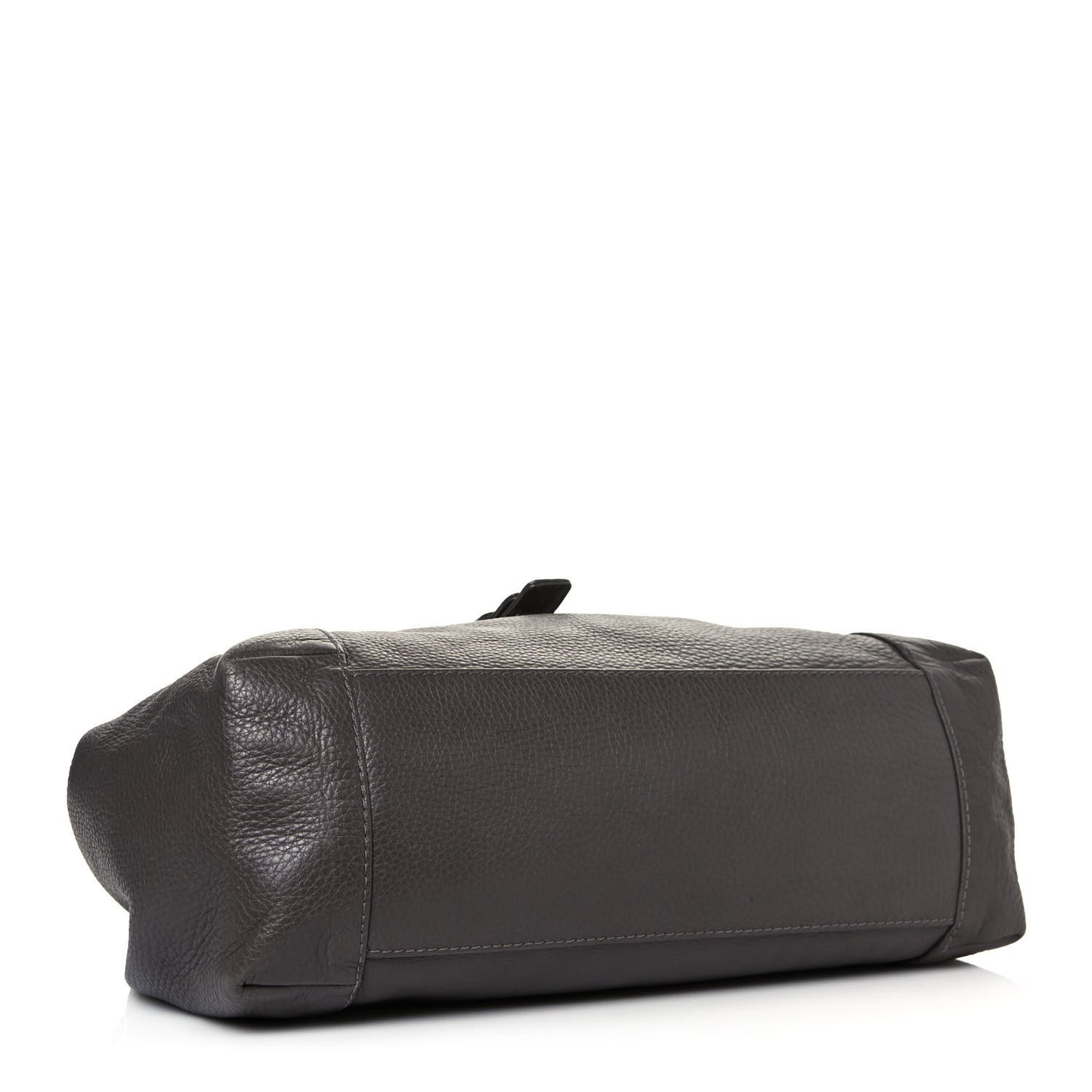 Pebbled Calfskin Medium Greenwich Shoulder Bag Grey