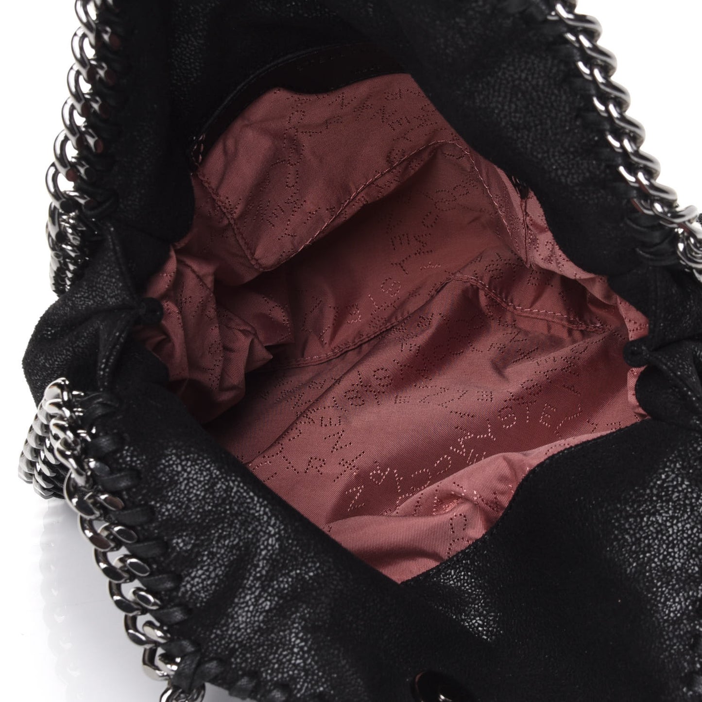 Shaggy Deer Mini Falabella Fold Over Tote Black