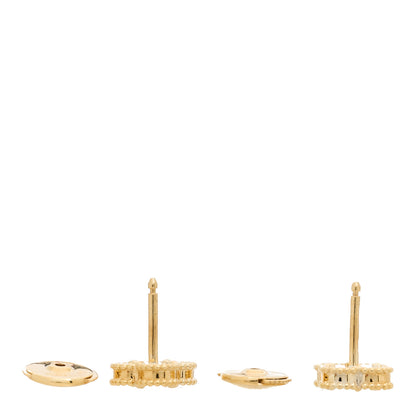 Van Cleef & Arpels 18K Yellow Gold Black Onyx Sweet Alhambra Earrings 4 of 5