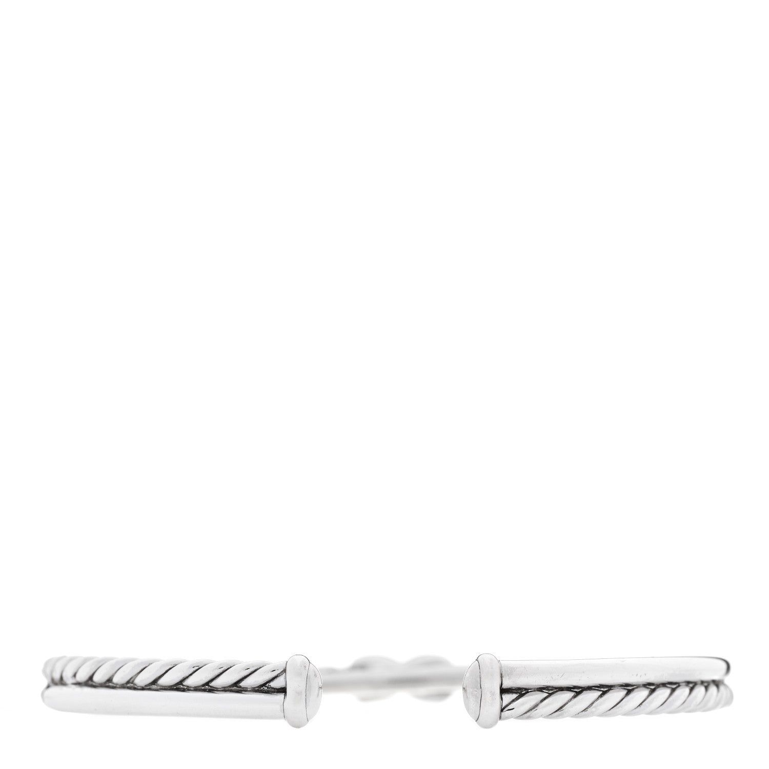 David Yurman Sterling Silver Diamond Petite X Station Bracelet 2 of 4