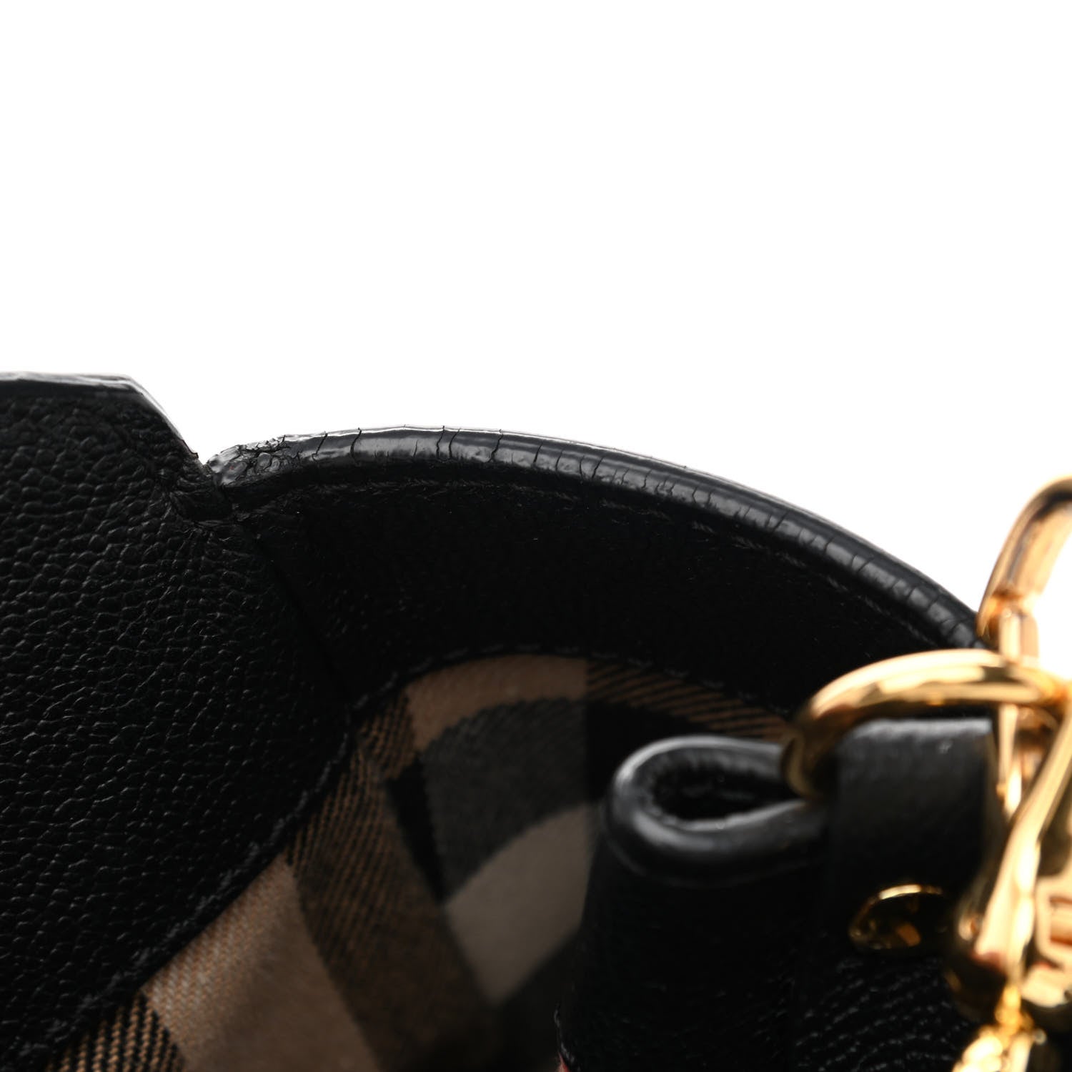 Burberry Soft Grain Calfskin Medium Buckle Tote Black 12 of 12