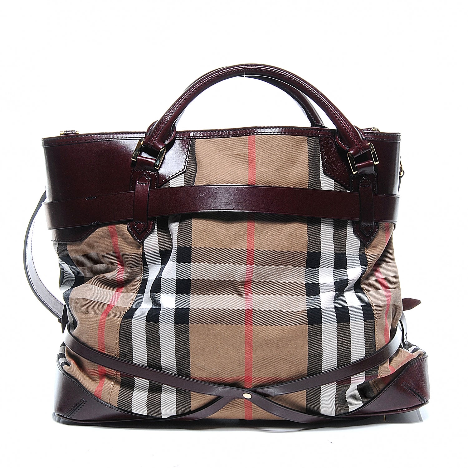 Burberry House Check Bridle Calfskin Medium Gosford Hobo 9 of 10