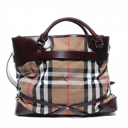 Burberry House Check Bridle Calfskin Medium Gosford Hobo 9 of 10
