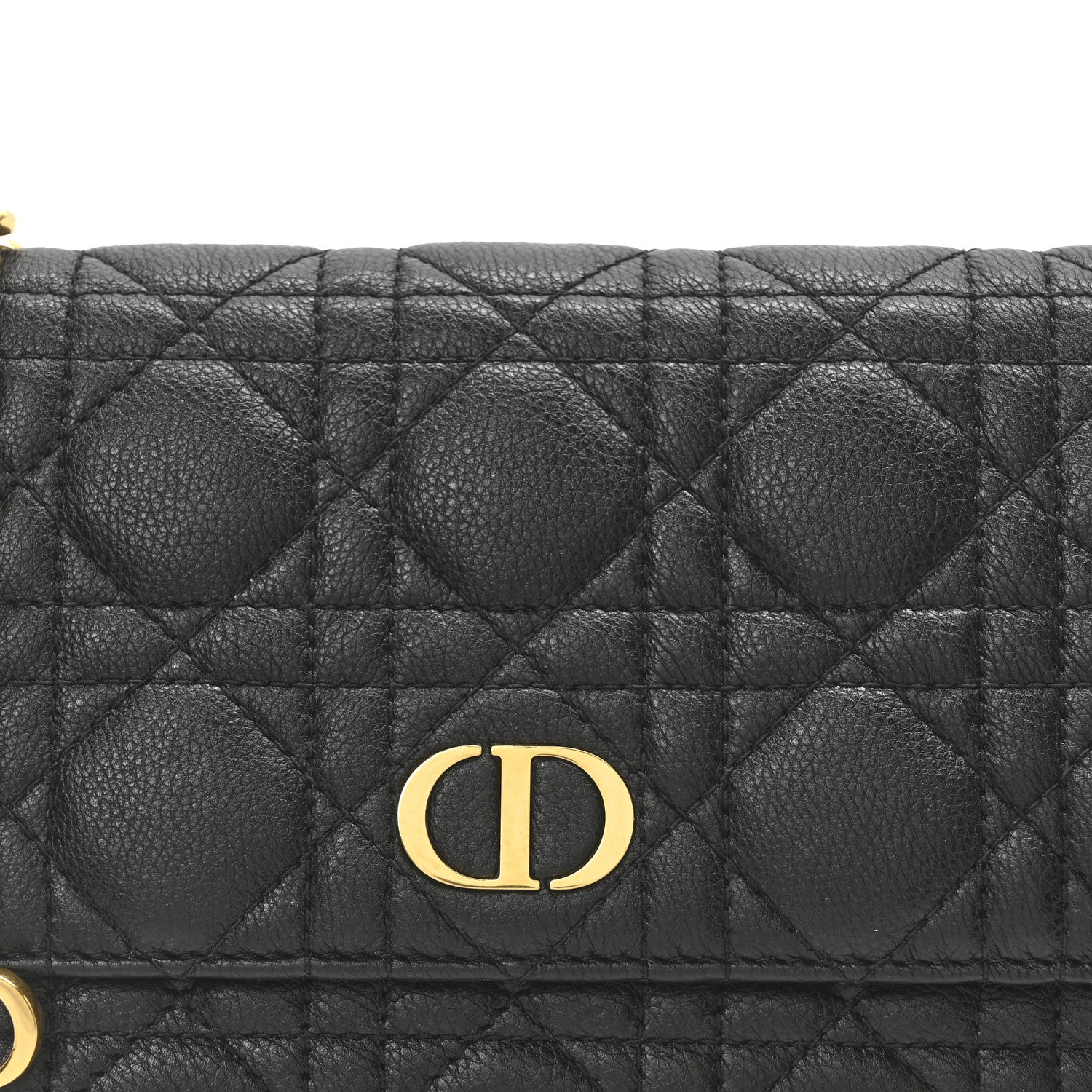 Christian Dior Supple Calfskin Cannage Caro Belt Pouch with Chain Black 7 of 9