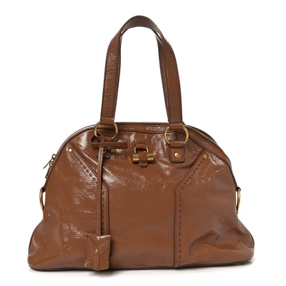 Saint Laurent Patent Large Muse Nude 1 of 10