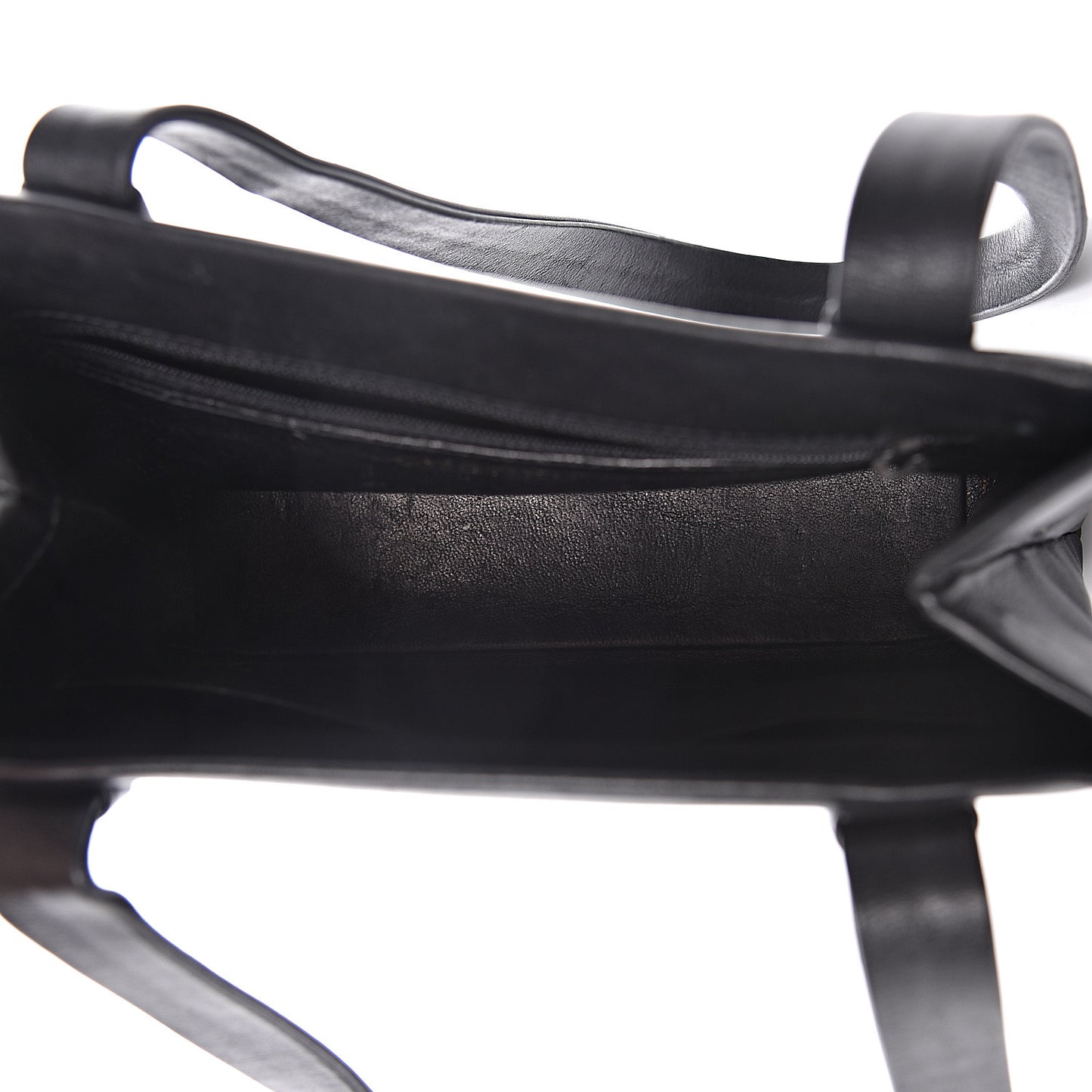 Calfskin Logo Shoulder Bag Black