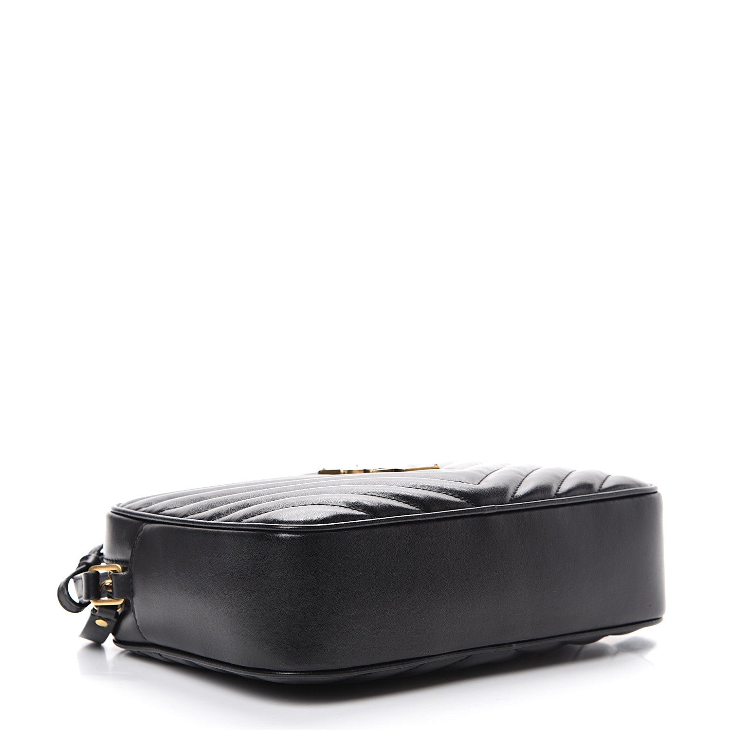 Saint Laurent Calfskin Matelasse Monogram Lou Camera Bag Black 3 of 12