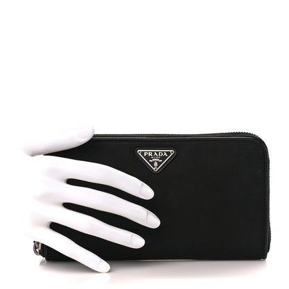 Prada Tessuto Nylon Zip Around Wallet Black 2 of 12