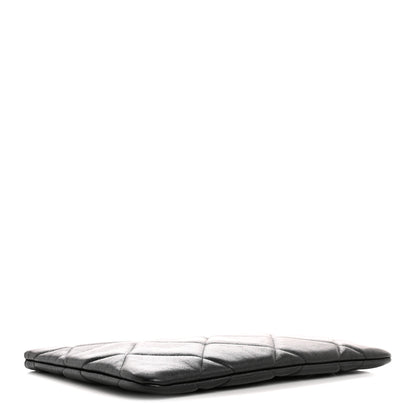 Chanel Lambskin Quilted Large Chanel 19 Cosmetic Case Black 4 of 8