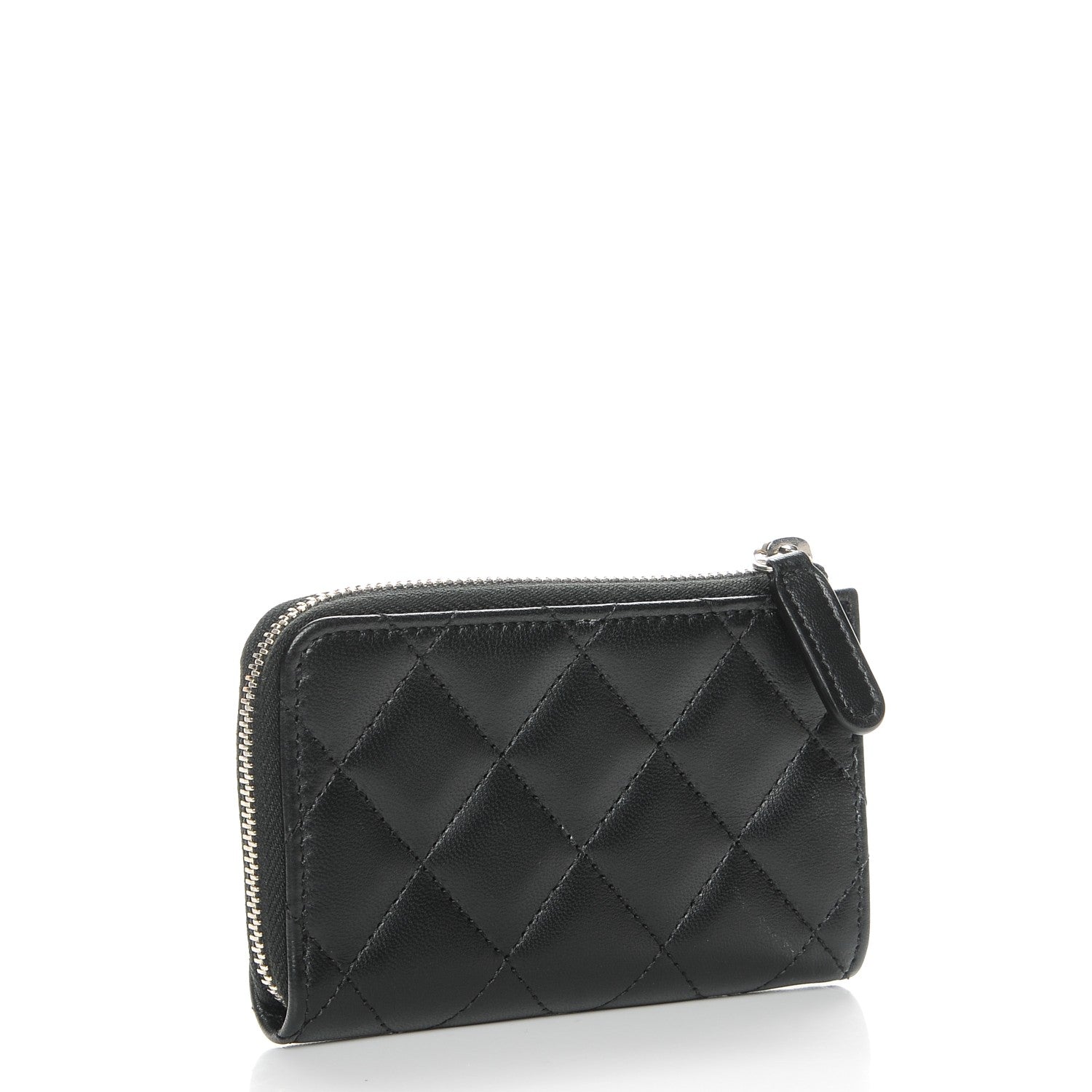 Chanel Lambskin Quilted Key Holder Case Black 3 of 8