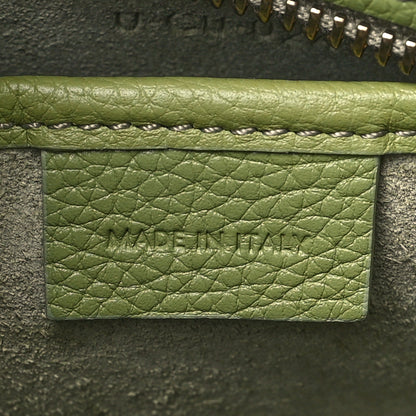 Celine Drummed Calfskin Nano Luggage Green 7 of 11