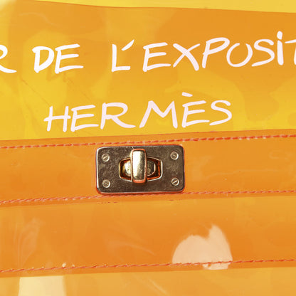 Hermes Vinyl Souvenir De L'Exposition Kelly Orange 10 of 10