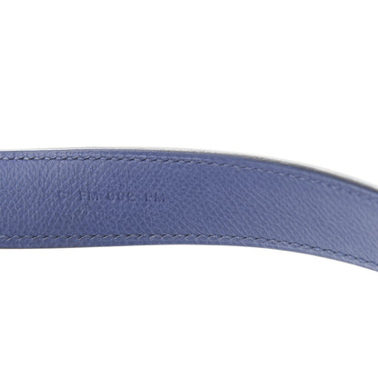 Hermes Epsom 25mm Tressage Shoulder Strap Bleu Encre Brique Black 4 of 5