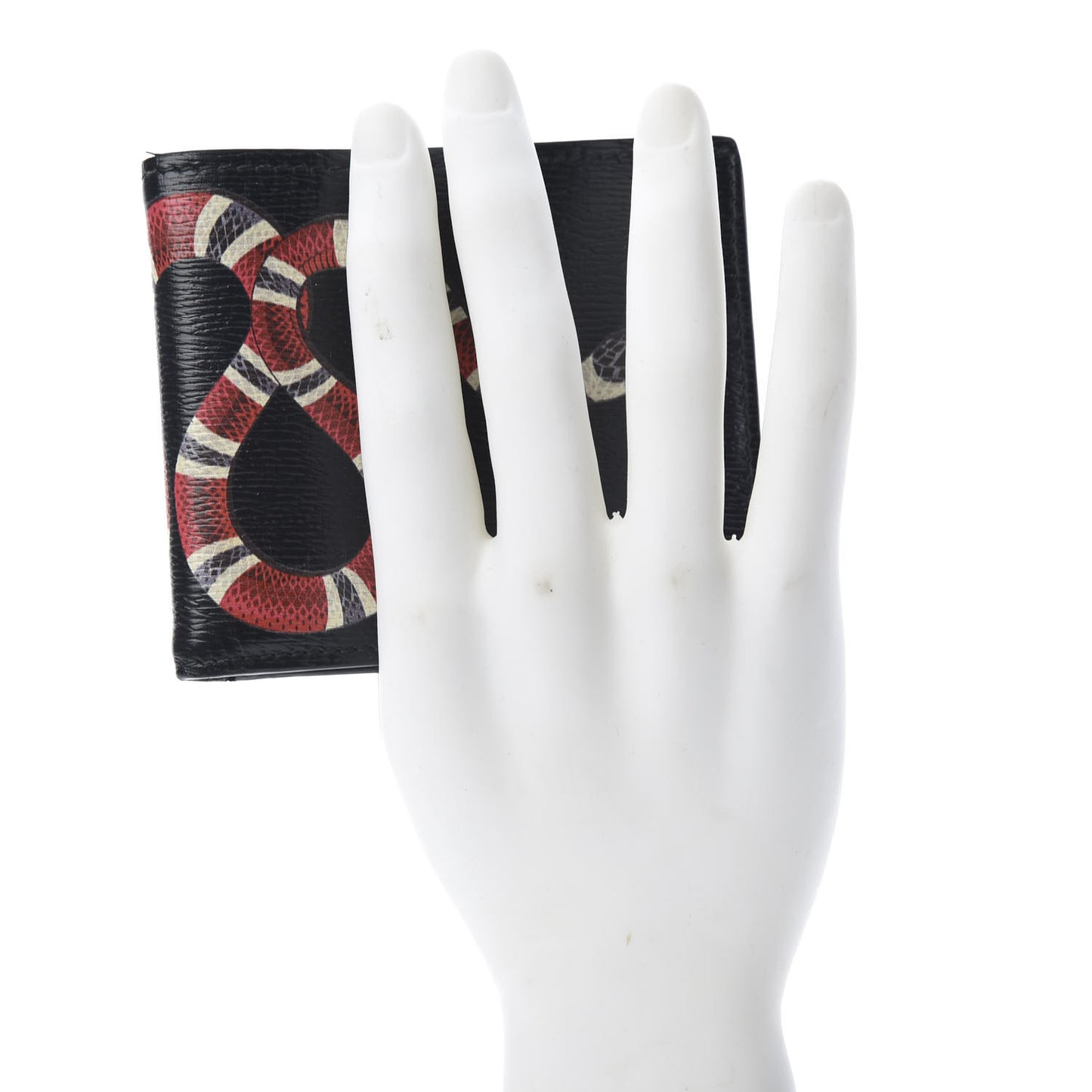 Shangai Calfskin Kingsnake Bi-Fold Wallet Black