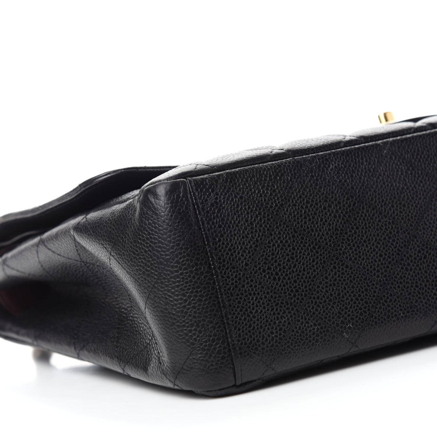 Caviar Quilted Maxi Double Flap Black