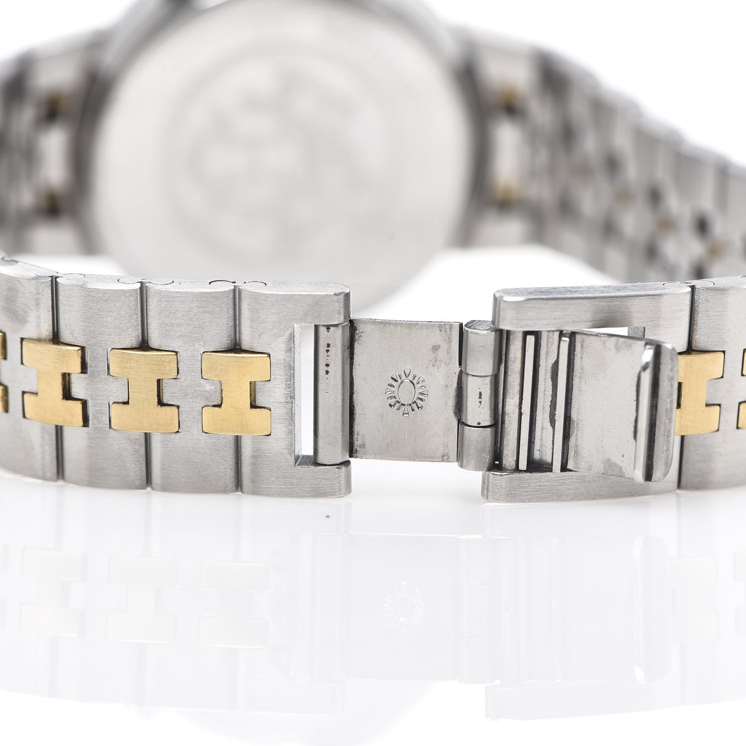 Hermes Stainless Steel 32mm Sellier Quartz Watch Gold 577931