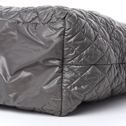 Chanel Nylon Quilted Large Coco Cocoon Tote Grey 9 of 11
