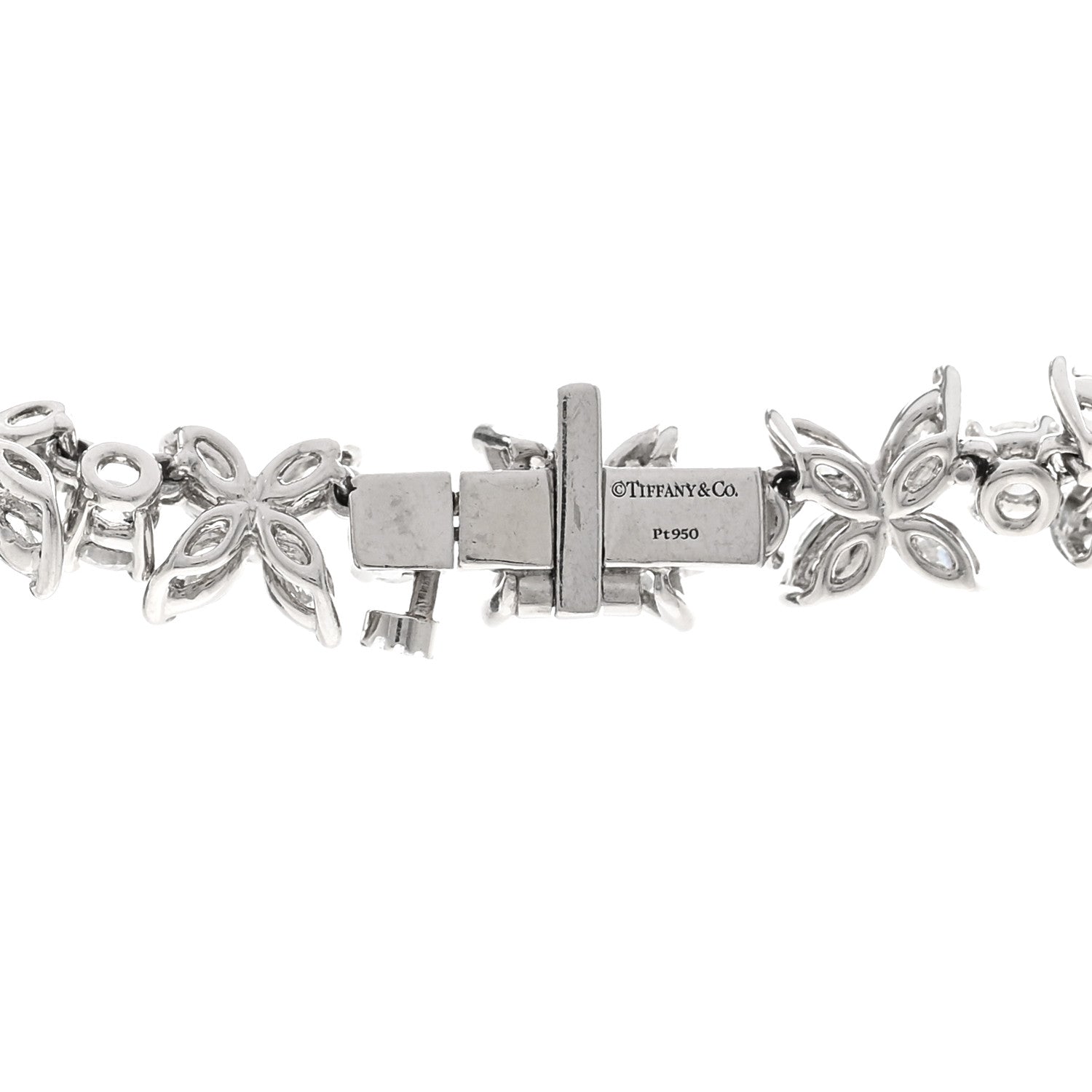 Tiffany Platinum Diamond Victoria Alternating Graduated Necklace 5 of 6