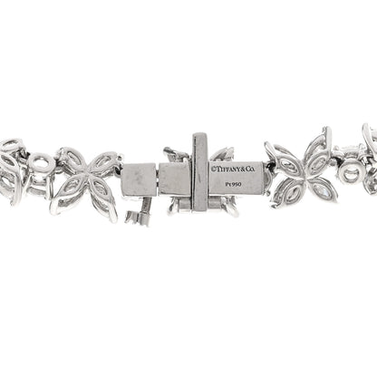 Tiffany Platinum Diamond Victoria Alternating Graduated Necklace 5 of 6