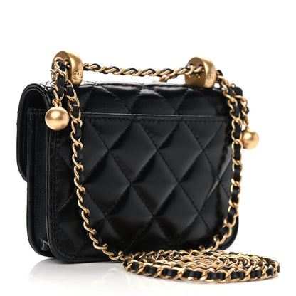 Chanel Calfskin Quilted Perfect Fit Coin Purse With Chain Black 3 of 10