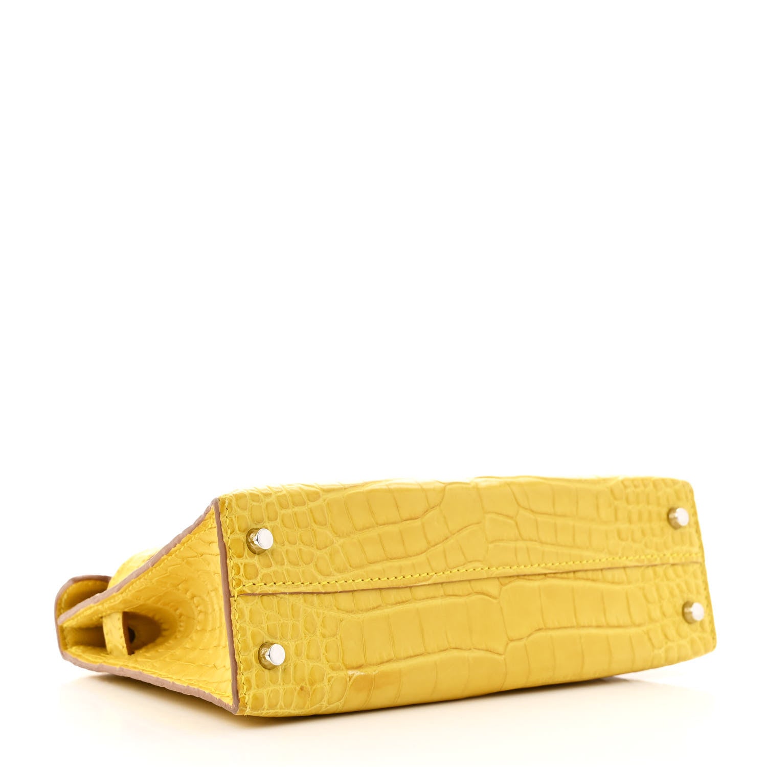 Hermes Matte Alligator Mini Kelly Sellier 20 Mimosa 4 of 16