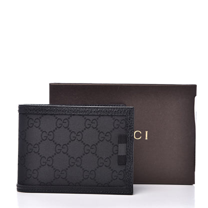 Gucci Nylon Monogram Bi-Fold Wallet Black 7 of 7