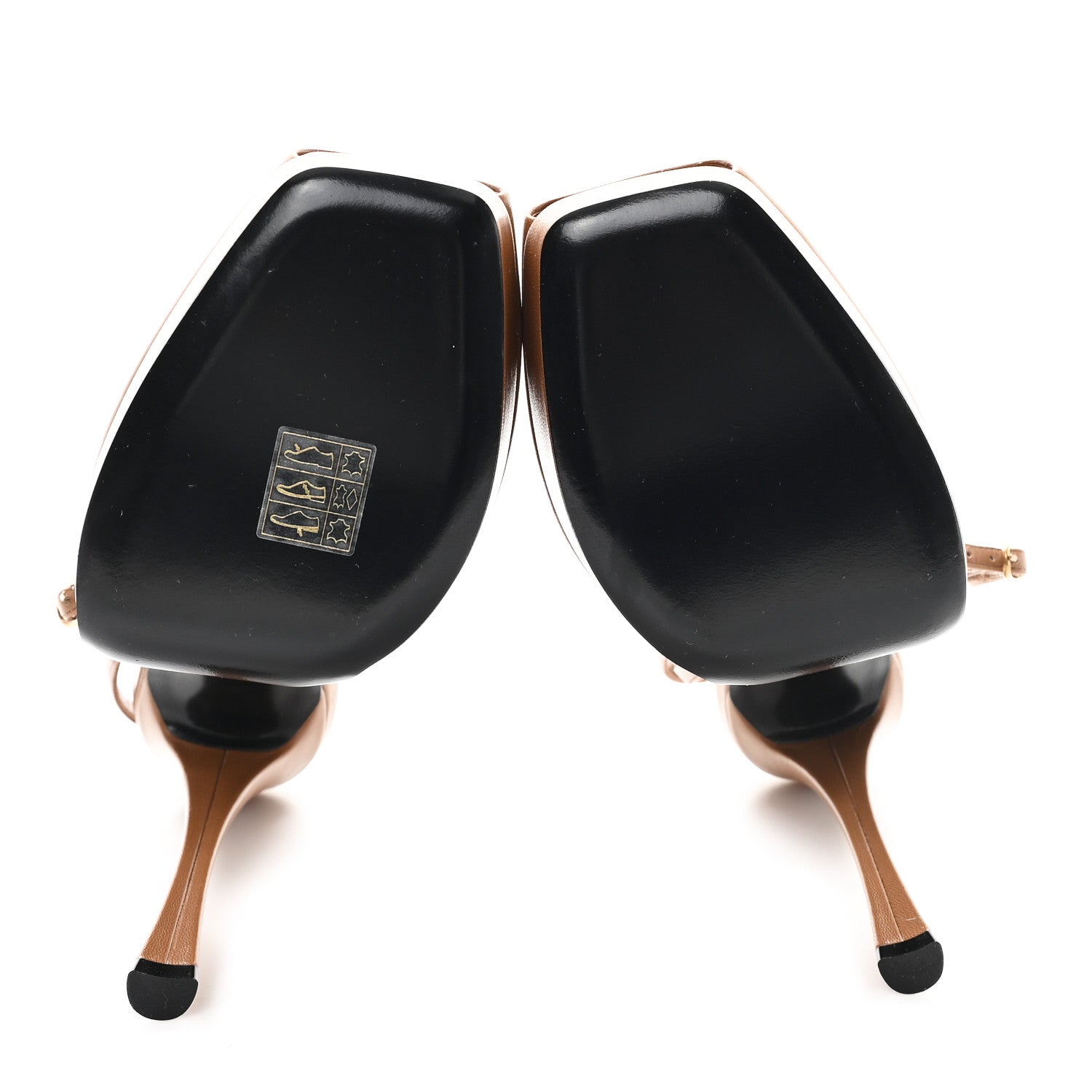 Saint Laurent Smooth Calfskin La Scandale 110 Sandals 38.5 Dark Macadamia 6 of 9