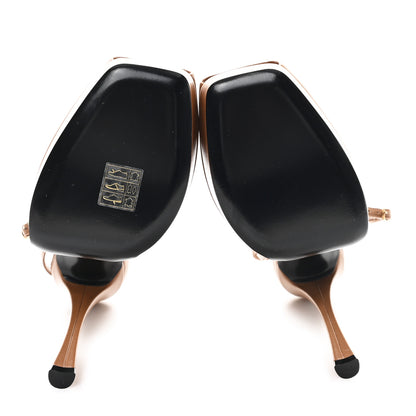 Saint Laurent Smooth Calfskin La Scandale 110 Sandals 38.5 Dark Macadamia 6 of 9