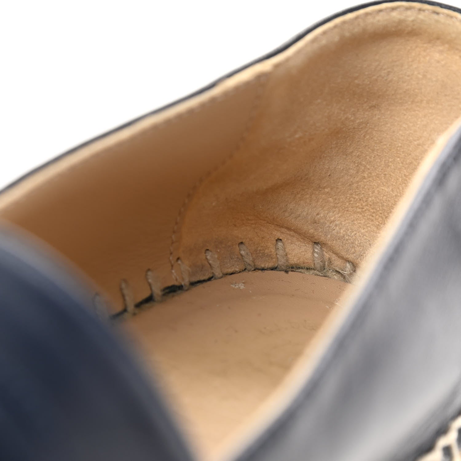 Chanel Lambskin CC Espadrilles 39 Navy Black 11 of 11