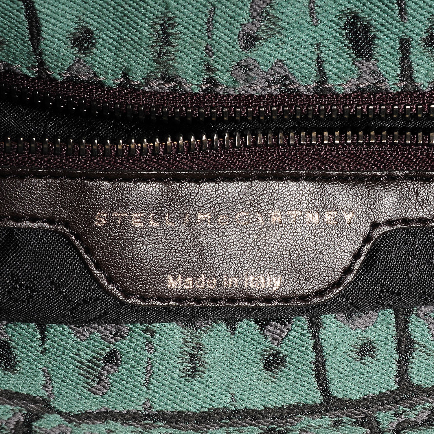 Stella McCartney Jacquard Crocodile Print Small Falabella Teal 6 of 10