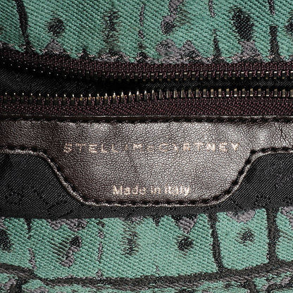 Stella McCartney Jacquard Crocodile Print Small Falabella Teal 6 of 10