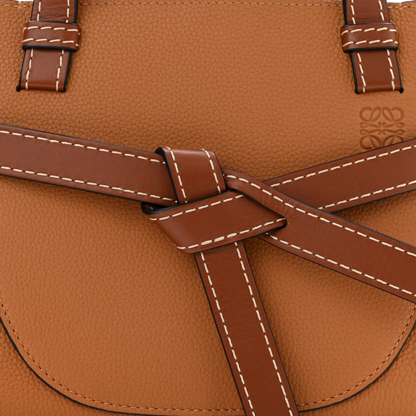 Calfskin Mini Gate Tote Caramel