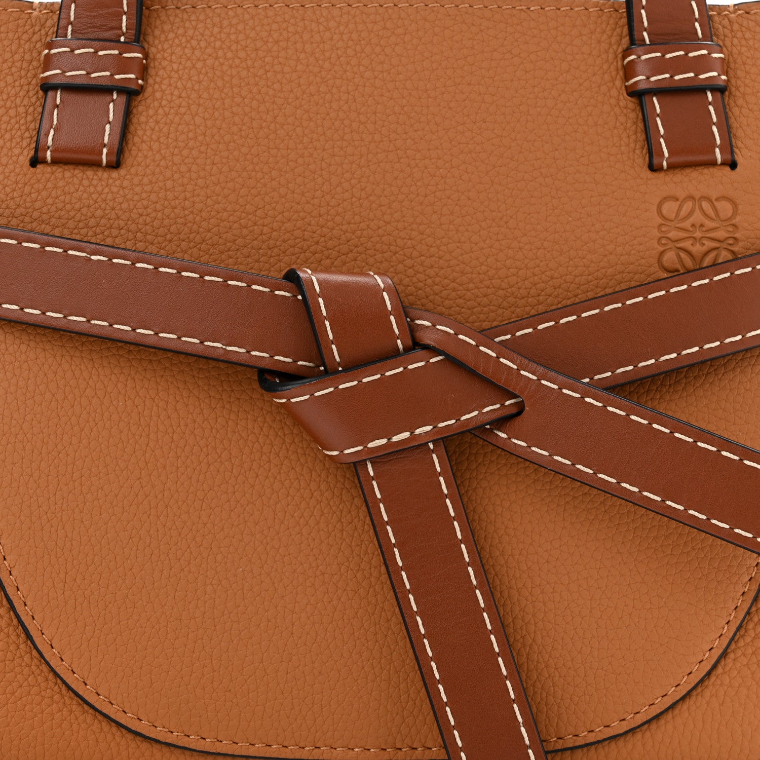 Loewe Calfskin Mini Gate Tote Caramel 8 of 11