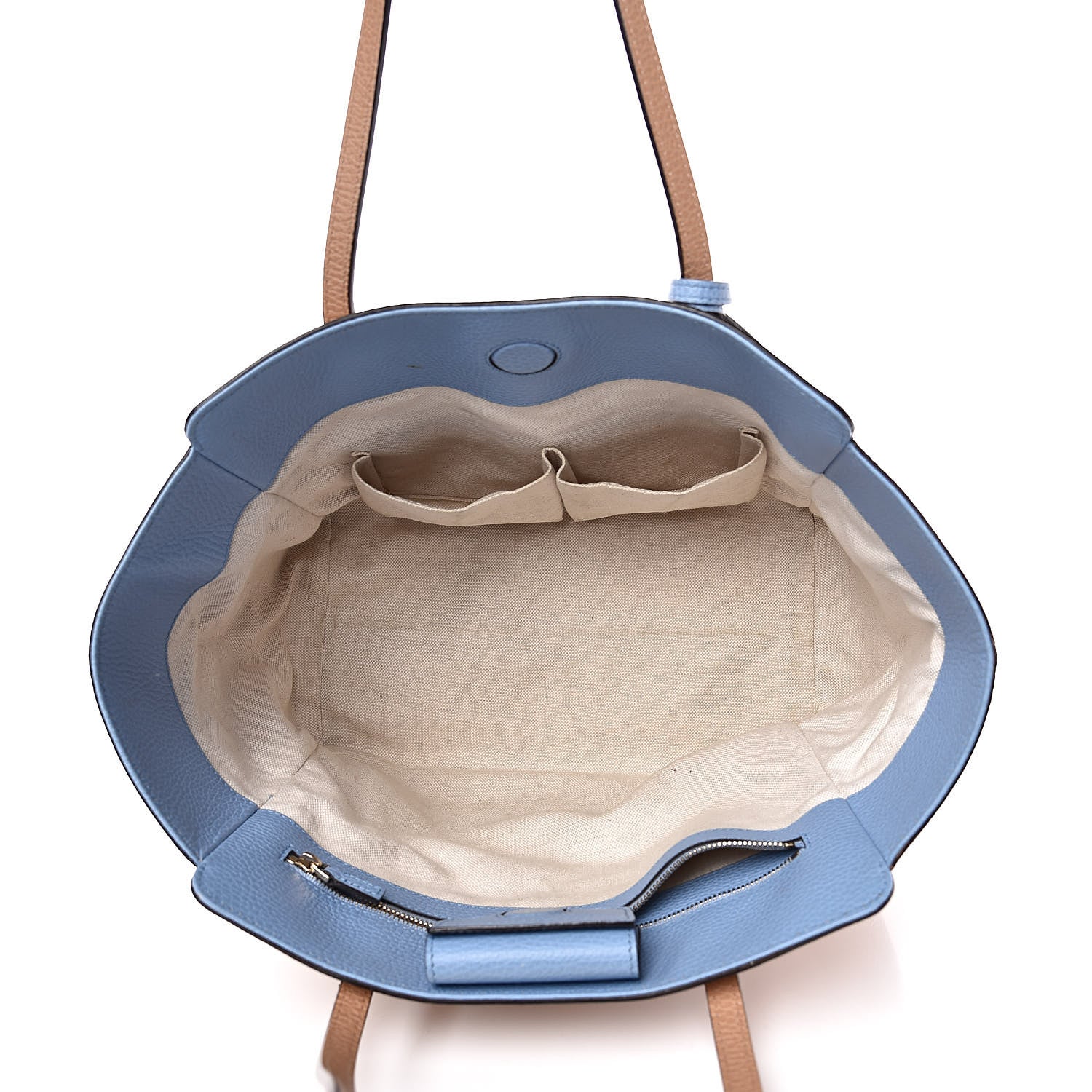 Gucci Dollar Calfskin Small Swing Tote Camelia Mineral Blue 5 of 14