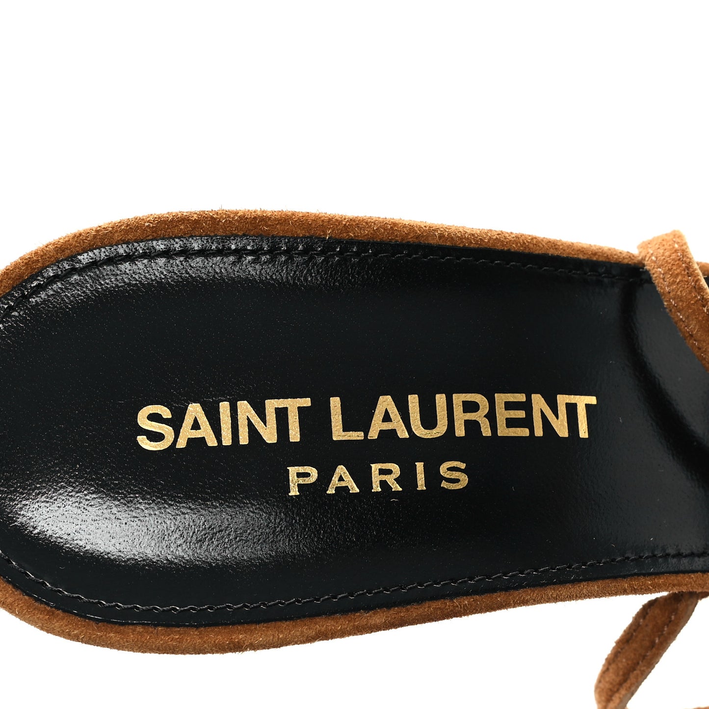 Suede Paz 105 Ankle Strap Sandals 37 Cachemire Light Brown