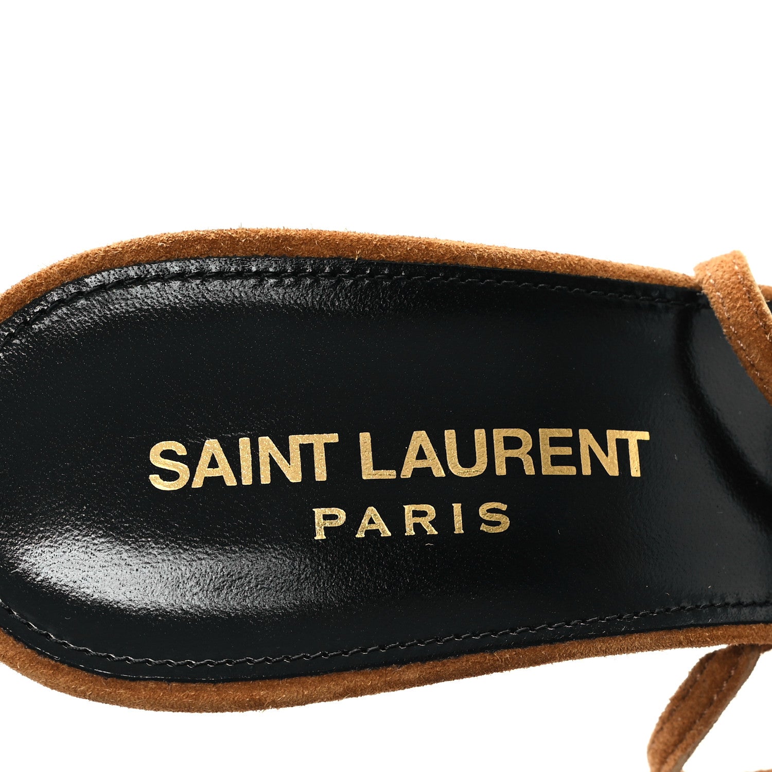 Saint Laurent Suede Paz 105 Ankle Strap Sandals 37 Cachemire Light Brown 8 of 9