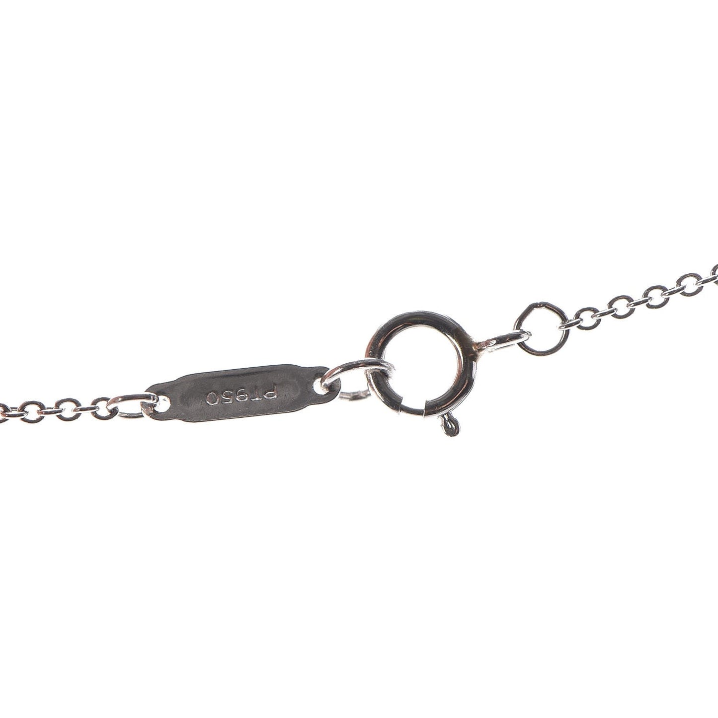 Platinum Diamond Small Vintage Lock Pendant Necklace